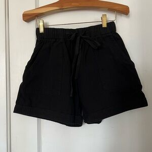 Women’s Black Drawstring Waist Casual Shorts